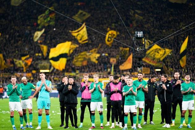 EDITORIAL USE ONLY No use with unauthorised audio, video, data, fixture lists, club league logos or live services. Online in-match use limited to 120 images, no video emulation. No use in betting, games or single club league player publications. Borussia Dortmund v Newcastle United, UEFA Champions League, Group F, Football, Signal Iduna Park, Dortmund, Germany - 07 Nov 2023 EDITORIAL USE ONLY No use with unauthorised audio, video, data, fixture lists, club league logos or live services. Online in-match use limited to 120 images, no video emulation. No use in betting, games or single club league player publications. Copyright: xDavexShopland Shutterstockx 14186379au