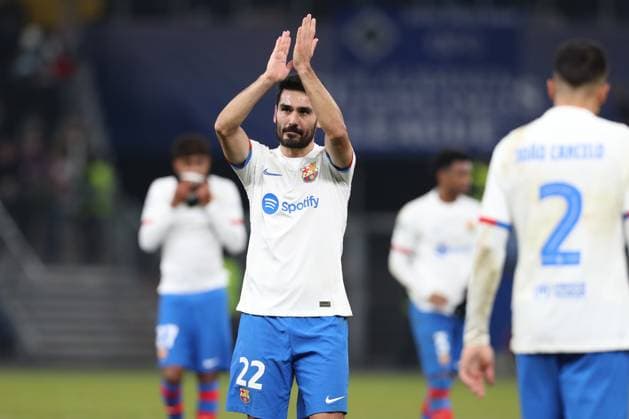 07 11 2023, xtgx, Football, UEFA Champions League, Shakhtar Donetsk FC Barcelona emspor, v l Ilkay Guendogan GoÂ¼ndogan, Barcelona, 22 thanks the fans DFL DFB REGULATIONS PROHIBIT ANY USE OF PHOTOGRAPHS as IMAGE SEQUENCES and or QUASI VIDEO Hamburg