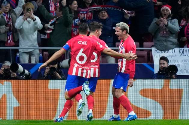 Antoine Griezmann goal during Atletico de Madrid vs Celtic FC on November 07, 2023 at Civitas Metropolitano Stadium in Madrid, Spain. Photo: Senis Cebolla ALFAQUI Madrid Civitas Metropolitano Stadium Spain Copyright: xSenisxCebollax xALFAQUIx