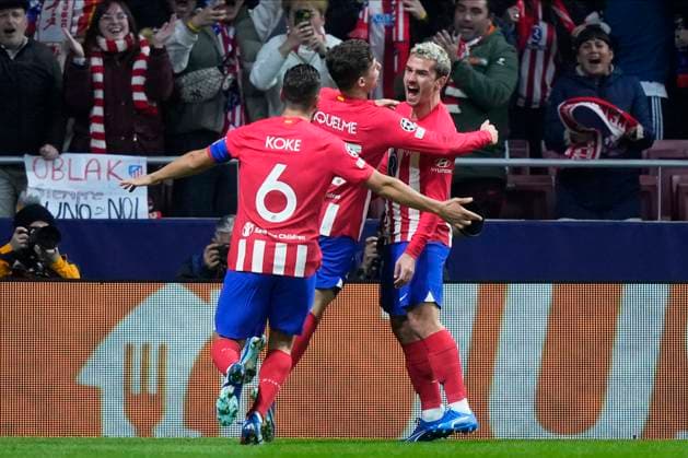 Antoine Griezmann goal during Atletico de Madrid vs Celtic FC on November 07, 2023 at Civitas Metropolitano Stadium in Madrid, Spain. Photo: Senis Cebolla ALFAQUI Madrid Civitas Metropolitano Stadium Spain Copyright: xSenisxCebollax xALFAQUIx
