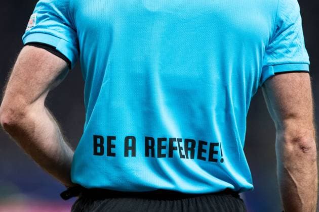 Champions League FC Shakhtar Donetsk FC Barcelona, 07 11 2023 Be a Referee on the jersey of Shiri Champions League FC Shakhtar Donetsk FC Barcelona, Volksparkstadion, Hamburg, 07 11 2023 Copyright: xBEAUTIFULxSPORTS Buriakovx