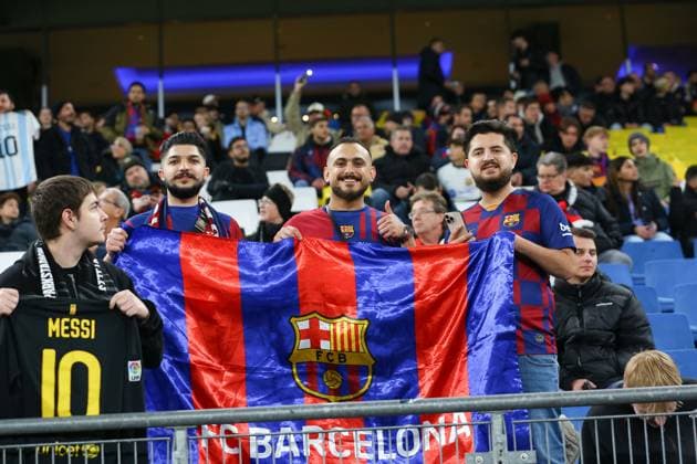 Soccer Men Season 2023 2024 UEFA Champions League I 4 Matchday Shakhtar Donetsk FC Barcelona 07 11 2023 Barcelona Fans Hamburg Volksparkstadion Hamburg Germany Copyright: xLobecax xHenningxRohlfsx