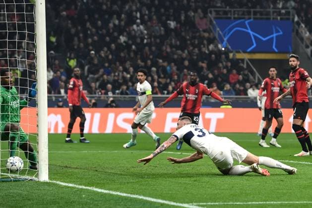 Db Milano 07 11 2023 - Champions League Milan-Paris Saint Germain foto Daniele Buffa Image nella foto: gol Milan Skriniar 