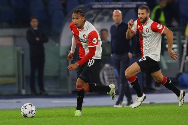 Rome, Italy 07.11.2023: Calvin Stengs of Feyenoord in action during the Uefa Champions League 2023-2024 football, group E, between SS Lazio vs Feyenoord at Olympic Stadium in Rome.  Copyright: xMarcoxIacobucci IPAxSportx xipa-x xx IPA_41480727 IPA_Agency_IPA41480727