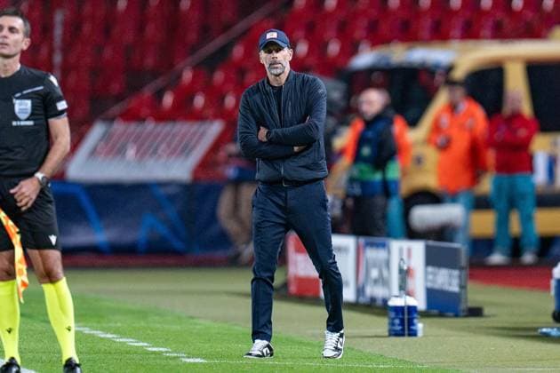 Marco Rose RB Leipzig, Head Coach Red Star Belgrade vs RB Leipzig, Football, UEFA Champions League, Matchday 4, 07 11 2023 DFL REGULATIONS PROHIBIT ANY OUSE OF PHOTOGRAPHS AS IMAGE SEQUENCES AND OR QUASI VIDEO Red Star Belgrade vs RB Leipzig, Football, UEFA Champions League, Matchday 4, 07 11 2023 Belgrade Copyright: xEibner-Pressefoto BahhoxKarax EP_RSB