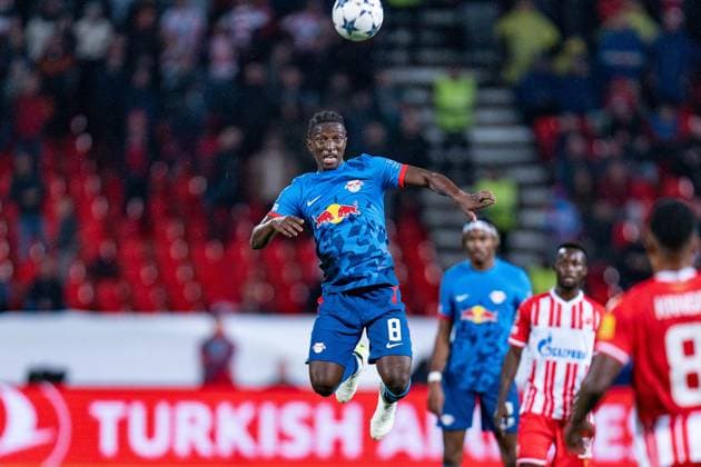 Amadou Haidara RB Leipzig, 8 Red Star Belgrade vs RB Leipzig, Football, UEFA Champions League, Matchday 4, 07 11 2023 DFL REGULATIONS PROHIBIT ANY OUSE OF PHOTOGRAPHS AS IMAGE SEQUENCES AND OR QUASI VIDEO Red Star Belgrade vs RB Leipzig, Football, UEFA Champions League, Matchday 4, 07 11 2023 Belgrade Copyright: xEibner-Pressefoto BahhoxKarax EP_RSB