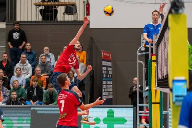 Sandmeier, Jens BADEN VOLLEYS SSC Karlsruhe, 15 , GER, Volleyball, 1 Bundesliga Maenner, BADEN VOLLEYS SSC Karlsruhe vs VC Bitterfeld Wolfen, 07 11 2023, GER, Volleyball, 1 Bundesliga Maenner, BADEN VOLLEYS SSC Karlsruhe vs VC Bitterfeld Wolfen, 07 11 2023 Karlsruhe Copyright: xEibner-Pressefoto StefanxMayerx EP_SMR