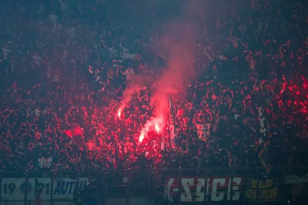 Paris Saint-Germain FC supporters during UEFA Champions League 2023 24 Group Stage - Group F football match between AC Milan and Paris Saint-Germain FC at San Siro Stadium, Milan, Italy on November 07, 2023  Copyright: xFabrizioxCarabelli IPAxSportx xix xx IPA_41481325 IPA_Agency_IPA41481325