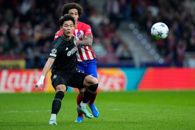 Axel WitselÊof Atletico de MadridÊand Hyeon-gyu Oh of Celtic FC during Atletico de Madrid vs Celtic FC on November 07, 2023 at Civitas Metropolitano Stadium in Madrid, Spain. Photo: Senis Cebolla ALFAQUI Madrid Civitas Metropolitano Stadium Spain Copyright: xSenisxCebollax xALFAQUIx