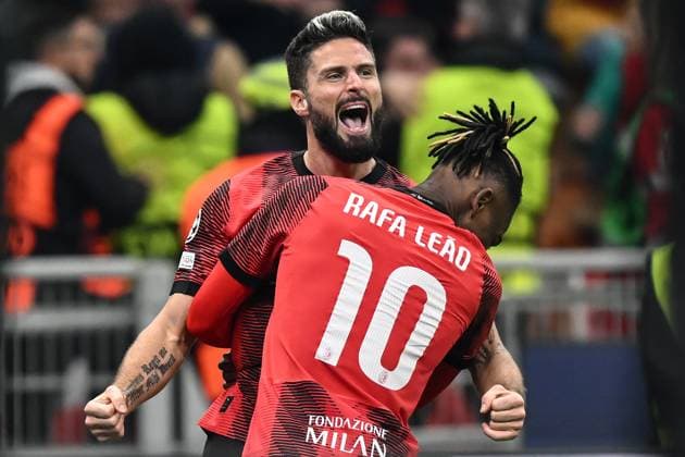Db Milano 07 11 2023 - Champions League Milan-Paris Saint Germain foto Daniele Buffa Image nella foto: esultanza gol Olivier Giroud 