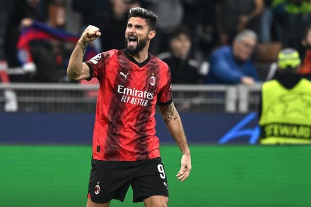 Db Milano 07 11 2023 - Champions League Milan-Paris Saint Germain foto Daniele Buffa Image nella foto: esultanza gol Olivier Giroud 