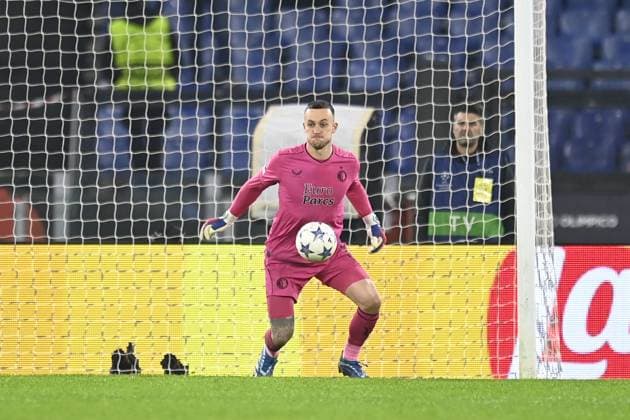 ROME, 07-11-2022, Stadio Olimpico, UEFA Champions League Football, season 2023 2024, Lazio - Feyenoord, Feyenoord goalkeeper Justin Bijlow during the match Lazio - Feyenoord Lazio - Feyenoord  x23081608x Copyright:
