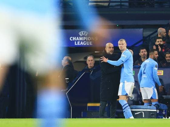 EDITORIAL USE ONLY No use with unauthorised audio, video, data, fixture lists, club league logos or live services. Online in-match use limited to 120 images, no video emulation. No use in betting, games or single club league player publications. Manchester City v Young Boys, UEFA Champions League, Group G, Football, Etihad Stadium, Manchester, UK - 07 Nov 2023 EDITORIAL USE ONLY No use with unauthorised audio, video, data, fixture lists, club league logos or live services. Online in-match use limited to 120 images, no video emulation. No use in betting, games or single club league player publications.  Copyright: xMattxWest Shutterstockx 14186383z