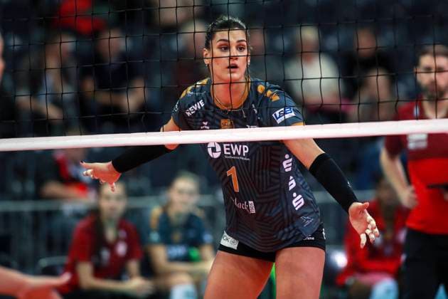 2023.11.07 LODZ ARENA MECZ SIATKOWKA CEV VOLLEYBALL CHAMPIONS LEAGUE VOLLEY 2024 GROT BUDOWLANI LODZ - SC POTSDAM N Z TARA TAUBNER FOTO: ARTUR KRASZEWSKI A.P.P.A. NEWSPIX.PL --- Newspix.pl POLAND OUT!  20231107APPA_3353AK