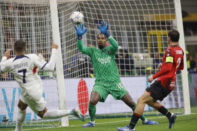 during the Uefa Champions League, Group F, football match between Ac Milan and Fc Paris Saint Germain on 07 November 2023 at Giuseppe Meazza Stadium, San Siro, Milan,Italy. Photo Nderim Kaceli  Copyright: xNderimxKaceli IPAxSportx xipa-agx xx IPA_41484358 IPA_Agency_IPA41484358