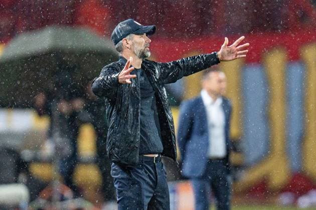 Marco Rose RB Leipzig, Head Coach Red Star Belgrade vs RB Leipzig, Football, UEFA Champions League, Matchday 4, 07 11 2023 DFL REGULATIONS PROHIBIT ANY OUSE OF PHOTOGRAPHS AS IMAGE SEQUENCES AND OR QUASI VIDEO Red Star Belgrade vs RB Leipzig, Football, UEFA Champions League, Matchday 4, 07 11 2023 Belgrade Copyright: xEibner-Pressefoto BahhoxKarax EP_RSB
