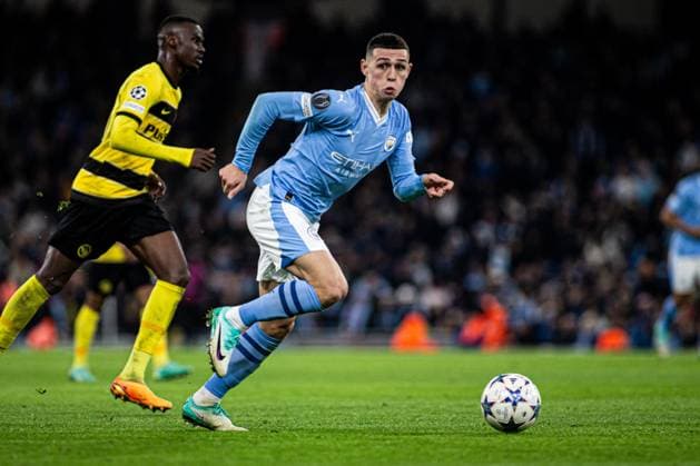 MANCHESTER, ENGLAND NOVEMBER 7 Phil Foden of Man City in action during the UEFA Champions League Group Stage match between Manchester City and BSC Young Boys at Etihad Stadium on November 7, 2023 in Manchester, England Manchester Etihad Stadium England United Kingdom Copyright: xJustPictures.ch DaniloxFernandesx jp-en-EuSpIm-Man.City_Y.Boys_07Nov2023_DAF_00052