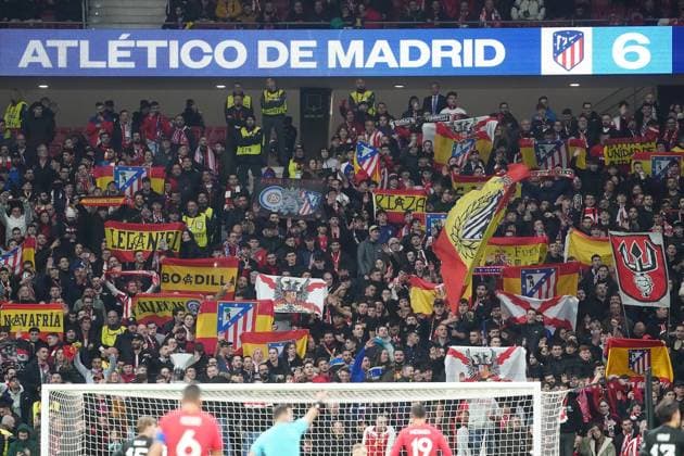Atletico de Madrid s supporters during Champions League 2023 2024, Group E, match 4. November 7,2023. (20231107512)