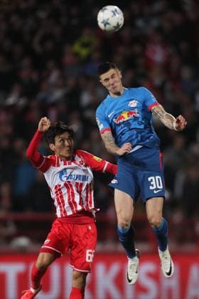 CRVENA ZVEZDA vs RB LEIPZIG BEMNJAMIN SESKO vs INBEOM HWANG Inbeom Hvang football Crvena zvezda UEFA Champions legaue vs RB Leipzig Rajko Mitic stadium, Belgrade 07.11.2023. Foto: FOOTBALL, CRVENA ZVEZDA, RED STAR, UEFA CHAMPIONS LEAGUE, RB LEIPZIG Belgrade Rajko Mitic stadium Serbia Copyright: xMarkoxMetlasx xMNxPressx