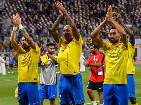 Fußball, AFC CL, Al Duhail SC - Al Nassr FC Al Duhail SC (QAT) v Al Nassr (KSA)- AFC Champions League In Doha Al Nassr players greet the fans after the AFC Champions League Group E football match between Qatars Al Duhail SC and Saudi Arabias Al Nassr at Khalifa International Stadium in Doha, Qatar on 07 November 2023.Al Nassr won 3-2 DOHA Qatar  Copyright: xNoushadxThekkayilx originalFilename:varittyakkal-alduhail231108_npogK.jpg