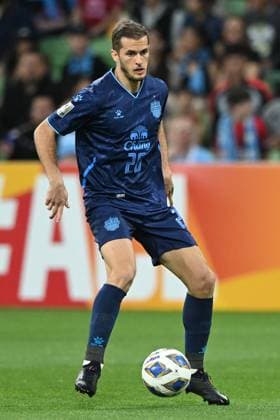 SOCCER CITY BURIRAM, Goran Causic of Buriram United in action during the AFC Champions League soccer match between Melbourne City and Buriram United at AAMI Park in Melbourne, Wednesday, November 8, 2023. ( NO ARCHIVING, EDITORIAL USE ONLY, NO USE IN BOOKS WITHOUT CONSENT MELBOURNE VICTORIA AUSTRALIA  Copyright: xJAMESxROSSx 20231108001862668157
