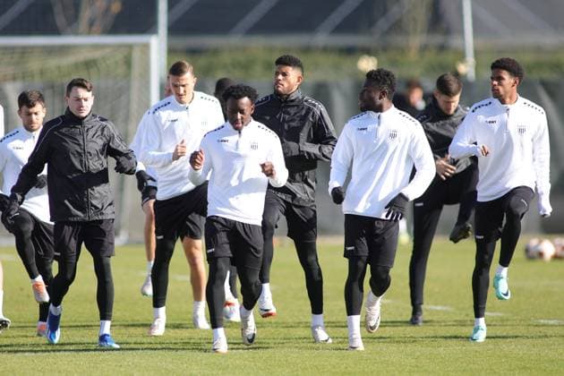 Football, EL, Linzer ASK, training and press conference
