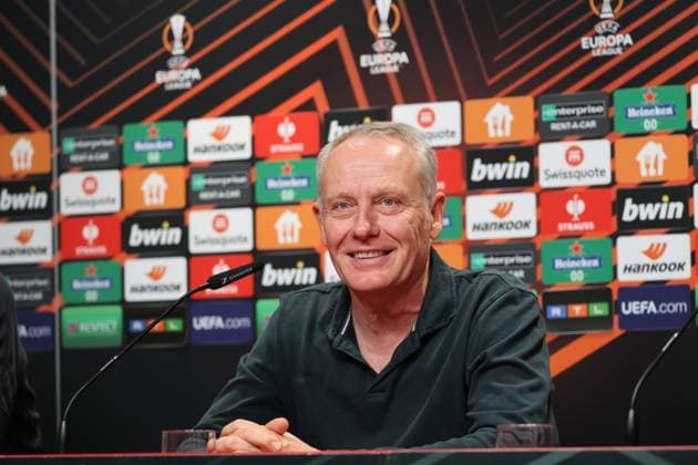 Football, EL, SC Freiburg, Press conference