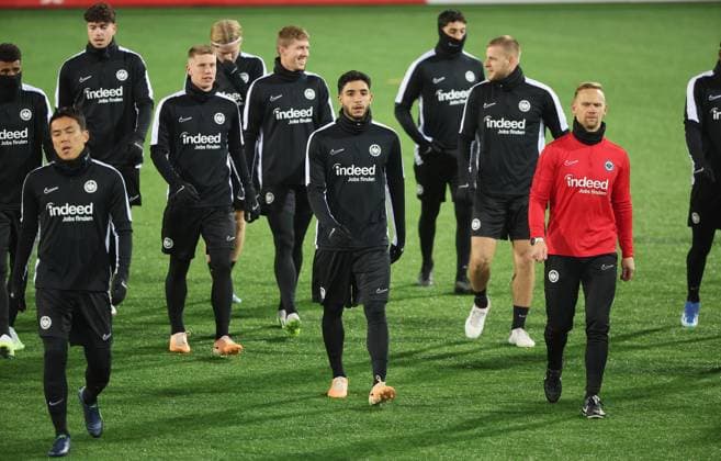 09 11 2023, Football UEFA Europa Conference League, HJK Helsinki Eintracht Frankfurt, emonline, emspor, v l , Omar Marmoush Eintracht Frankfurt DFL DFB REGULATIONS PROHIBIT ANY USE OF PHOTOGRAPHS AS IMAGE SEQUENCES AND OR QUASI VIDEO xdcx Copyright: HMBxMedia