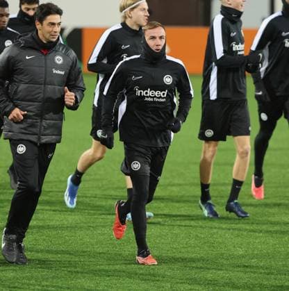 09 11 2023, Football UEFA Europa Conference League, HJK Helsinki Eintracht Frankfurt, emonline, emspor, v l , Mario Götze Eintracht Frankfurt at final training DFL DFB REGULATIONS PROHIBIT ANY USE OF PHOTOGRAPHS AS IMAGE SEQUENCES AND OR QUASI VIDEO xdcx Copyright: HMBxMedia