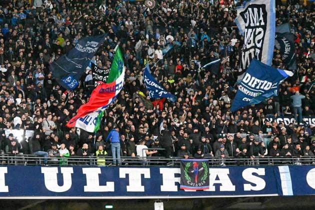 Football, Men, Season 2023 2024, UEFA Champions League Group C, Matchday 4 , SSC Napoli 1 FC Union Berlin, v l The fans of SSC Napoli, 08 11 2023, Copyright: xMatthiasxKochx
