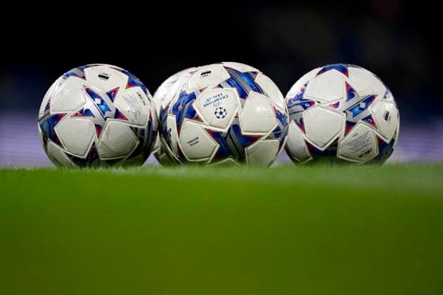 Adidas match balls arfe seen during the Champions League Group C football match between SSC Napoli and FC Union Berlin at Diego Armando Maradona stadium in Naples (Italy), November 8th, 2023. AndreaxStaccioli