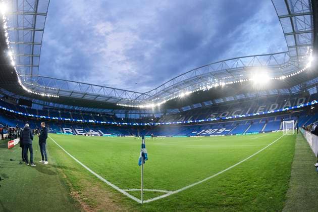 ESP: Real Sociedad v Benfica. UEFA Champions League match, Group D, date 4 during the UEFA Champions League match, Group D, between Real Sociedad and Benfica played at Reale Arena Stadium on November 8, 2023 in San Sebastian, Spain. kpng Copyright: xCesarxOrtizx xPRESSINPHOTOx PS_231108_001