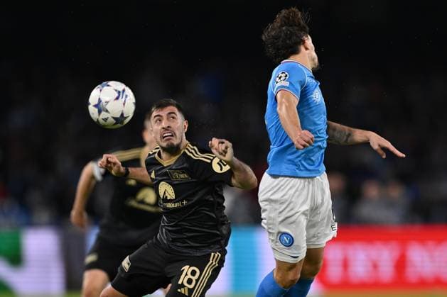 Ci Napoli 08 11 2023 - Champions League Napoli-Union Berlino foto Carmelo Imbesi Image nella foto: Mario Rui-Josip Juranovic 
