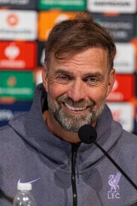 Football - UEFA Europa League - Group E - Toulouse FC v Liverpool FC - MD-1 TOULOUSE, ENGLAND - Wednesday, November 8, 2023: Liverpool s manager Jürgen Klopp during a press conference, PK, Pressekonferenz at the Stadium de Toulouse ahead of the UEFA Europa League Group E matchday 4 game between Toulouse FC and Liverpool FC. (Photo by David Rawcliffe Propaganda) TOULOUSE Stadium de Toulouse OCCITANIA FRANCE  Copyright: xDavidxRawcliffex P2023-11-08-Toulouse_Liverpool_MD-1-22