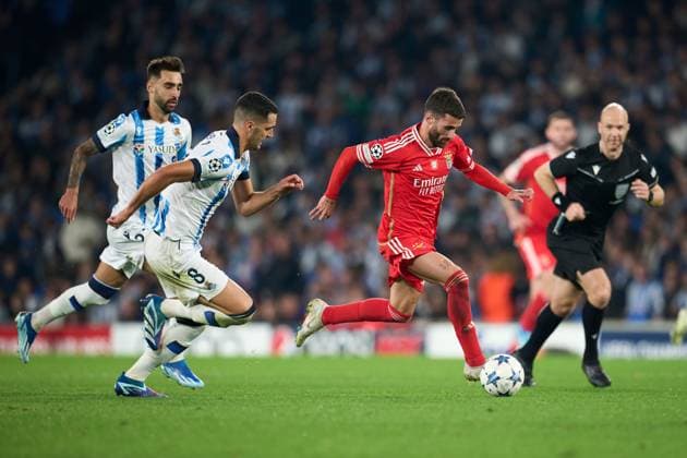 Editorial use only Real Sociedad v Benfica, UEFA Champions League match, Group D, date 4. Football, Reale Arena Stadium, San Sebastian, Spain - 8 November 2023 Editorial use only  Copyright: xPRESSINPHOTO Shutterstockx 14198068ag