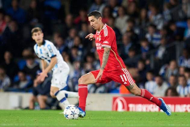 ESP: Real Sociedad v Benfica. UEFA Champions League match, Group D, date 4 Angel Di Maria of SL Benfica during the UEFA Champions League match, Group D, between Real Sociedad and Benfica played at Reale Arena Stadium on November 8, 2023 in San Sebastian, Spain. kpng Copyright: xCesarxOrtizx xPRESSINPHOTOx PS_231108_026