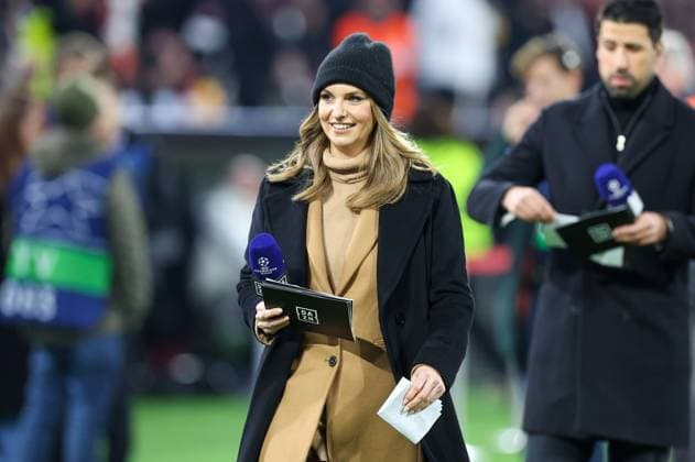 TV presenter Laura Wontorra DAZN , FC Bayern Muenchen vs Galatasaray Istanbul , Champions League, Football, Preliminary round, Second leg, 08 11 2023 Muenchen Bayern Germany Copyright: xkolbert-press ChristianxKolbertx