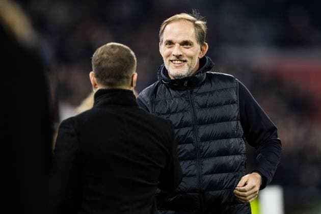 UEFA Champions League FC Bayern Muenchen Galatasaray 08 11 2023 Thomas Tuchel Coach FC Bayern Muenchen on his way to the DAZN interview UEFA Champions League FC Bayern Muenchen Galatasaray, Munich, Allianz Arena on 08 11 2023 Copyright: xBEAUTIFULxSPORTS Wunderlx