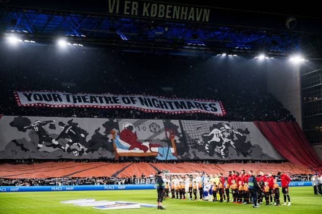 231108 Of Audience during the UEFA Champions League football match between FC Copenhagen and Manchester United on November 8, 2023 in Copenhagen Photo Petter Arvidson BILDBYRAN kod PA PA0685 fotboll soccer fotball champions league fc copenhagen manchester united bbeng publik  Copyright: PETTERxARVIDSON BB231108PA041