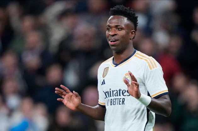 Vinicius Junior of Real Madrid CF during Real Madrid vs SC Braga Champions League match on November 08, 2023 at Santiago Bernabeu Stadium in Madrid, Spain. Photo: Senis Cebolla ALFAQUI Madrid Santiago Bernabeu Stadium Spain Copyright: xSenisx xCebollax xALFAQUIx