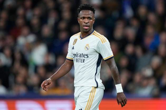 Vinicius Junior of Real Madrid CF during Real Madrid vs SC Braga Champions League match on November 08, 2023 at Santiago Bernabeu Stadium in Madrid, Spain. Photo: Senis Cebolla ALFAQUI Madrid Santiago Bernabeu Stadium Spain Copyright: xSenisx xCebollax xALFAQUIx