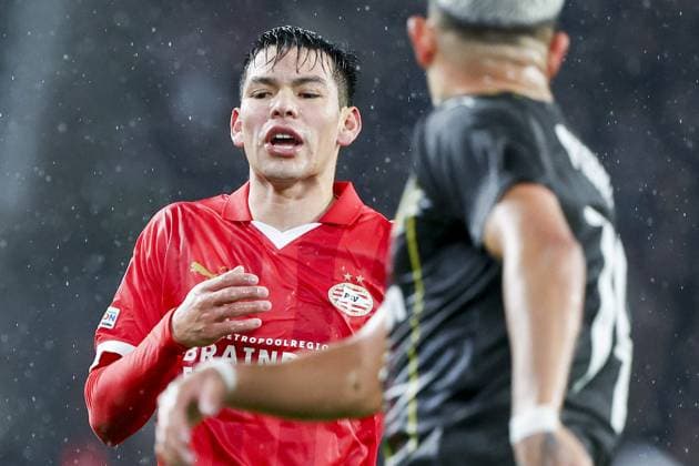 EINDHOVEN, 08-11-2023, Philips Stadium, UEFA Champions League season 2023 24, PSV player Hirving Lozano during the match between PSV and RC Lens. PSV - Lens  x23092836x Copyright: