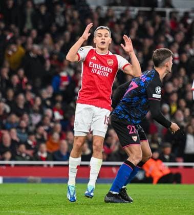 Arsenal v Sevilla UEFA Champions League Leandro Trossard of Arsenal during the UEFA Champions League Group B match at the Emirates Stadium, London Copyright: xNigelxBramleyx FIL-19220-0028 UK Newspapers OUT