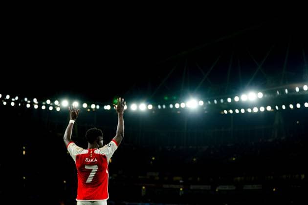 EDITORIAL USE ONLY No use with unauthorised audio, video, data, fixture lists, club league logos or live services. Online in-match use limited to 120 images, no video emulation. No use in betting, games or single club league player publications. Arsenal v Sevilla, UEFA Champions League, Group B, Football, Emirates Stadium, London, UK - 08 Nov 2023 EDITORIAL USE ONLY No use with unauthorised audio, video, data, fixture lists, club league logos or live services. Online in-match use limited to 120 images, no video emulation. No use in betting, games or single club league player publications.  Copyright: xJavierxGarcia Shutterstockx 14187812aa