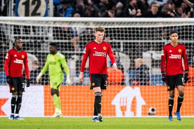 231108 Alejandro Garnacho of Manchester United looks dejected after 2 2 during the UEFA Champions League football match between FC Copenhagen and Manchester United on November 8, 2023 in Copenhagen Photo Petter Arvidson BILDBYRAN kod PA PA0685 fotboll football soccer fotball champions league fc copenhagen manchester united bbeng depp  Copyright: PETTERxARVIDSON BB231108PA089