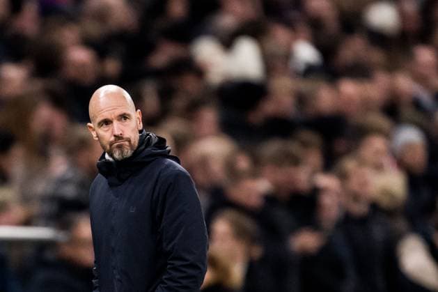 231108 Head coach Erik ten Hag of Manchester United looks dejected during the UEFA Champions League football match between FC Copenhagen and Manchester United on November 8, 2023 in Copenhagen Photo Petter Arvidson BILDBYRAN kod PA PA0685 fotboll football soccer fotball champions league fc copenhagen manchester united bbeng depp  Copyright: PETTERxARVIDSON BB231108PA093