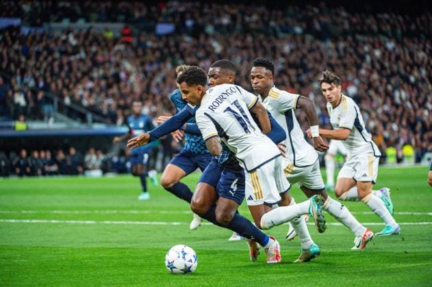 Real Madrid vs Braga; Matchday 04 Uefa Champions League 2023 2024 Rodrygo Silva de Goes (Real Madrid) in action during the football match of Uefa Champions League between Real Madrid vs Braga played at Bernabeu stadium on November 08, 2023 in Madrid, Spain Madrid Bernabeu stadium Madrid Spain Copyright: xAlbertoxGardinx AGardin_20231108_football_Champions League_Real Madrid vs Braga_169