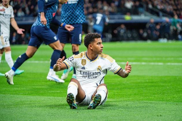 Real Madrid vs Braga; Matchday 04 Uefa Champions League 2023 2024 Rodrygo Silva de Goes (Real Madrid) during the football match of Uefa Champions League between Real Madrid vs Braga played at Bernabeu stadium on November 08, 2023 in Madrid, Spain Madrid Bernabeu stadium Madrid Spain Copyright: xAlbertoxGardinx AGardin_20231108_football_Champions League_Real Madrid vs Braga_172