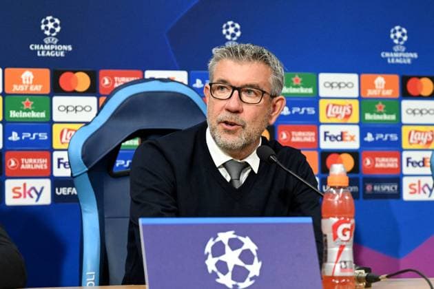 Football, Men, Season 2023 2024, UEFA Champions League Group C, Matchday 4 , SSC Napoli 1 FC Union Berlin, Coach Urs Fischer 1 FC Union , 08 11 2023, Copyright: xMatthiasxKochx