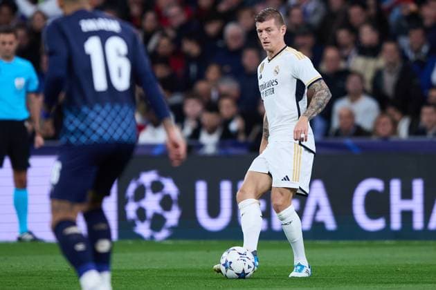 Toni Kroos of Real Madrid CF during the UEFA Champions League match between Real Madrid and Sporting Braga in Madrid, Spain, on November 8, 2023 (photo by: Panoramic) FOOTBALL : Real Madrid vs Braga - UEFA Ligue des Champions - 08 11 2023 AlvaroMedranda Panoramic 
